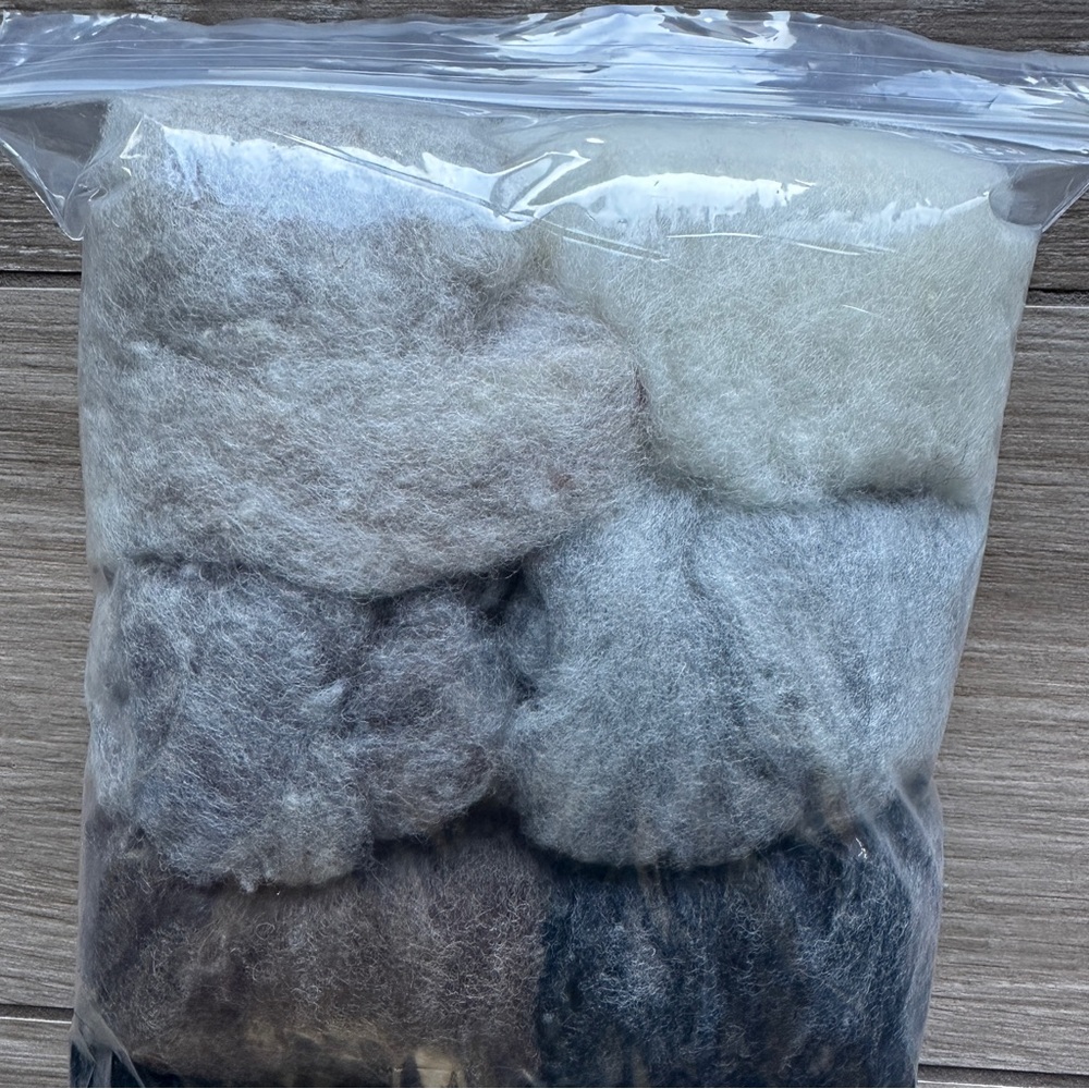 Felting Wool Neutral Colors Assortment - Picture 5 of 6